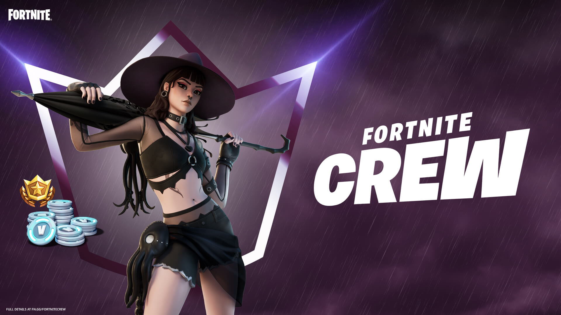PHAEDRA COMES TO LIGHT (AND SNUBS IT OUT) IN THE JULY FORTNITE CREW PACK