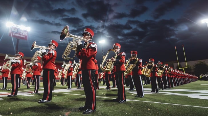 Marching band shows are much more than musical performances on a field. They are rich storytelling experiences, driven by creative themes that tie every movement, note, and visual effect together. But what does a marching show theme meaning truly encapsulate? In this article, we’ll dive deep into the concept, importance, and execution of marching show themes, unraveling how they add depth to the performances and elevate the artistry of the marching arts. What Is a Marching Show Theme A marching show theme refers to the central idea or narrative around which a marching band’s performance is designed. It serves as the foundation for all aspects of the show—musical selections, visual choreography, costumes, props, and even emotional tone. Themes are carefully chosen to create a unified artistic expression, leaving a lasting impression on the audience. Think of it as the soul of the performance. Whether it’s a tale of love and loss, a journey through time, or an abstract concept like “infinity,” the theme shapes the audience’s emotional experience. Why Do Marching Shows Need Themes Themes are not just a creative luxury—they are essential to marching band shows. Without a unifying theme, a performance can feel disjointed or lack purpose. Here’s why themes matter: Storytelling Power: A well-executed theme engages audiences by weaving a compelling narrative. Artistic Unity: Themes tie together music, visuals, and motion into a seamless performance. Memorability: A strong theme makes performances stand out in competitions and in the minds of audiences. Emotional Impact: Themes evoke specific feelings, whether it’s excitement, nostalgia, or awe. The Core Elements of a Marching Show Theme To understand the marching show theme meaning, we must look at its key components. These include: 1. Musical Selections The choice of music sets the emotional tone of the performance. For example, a theme centered around “space exploration” might include grand orchestral pieces like Also sprach Zarathustra or modern electronic soundscapes. 2. Visual Design From intricate drill formations to the colors of flags and uniforms, visual design amplifies the theme. A theme like “fire” might use red and orange costumes, while a “winter” theme would feature icy blues and whites. 3. Props and Set Pieces Props often add a layer of storytelling to the performance. A show themed around “the circus” might feature hoops, tightropes, or even a big top backdrop. 4. Choreography and Body Movement The way performers move on the field can reflect the theme. A “dreamscape” theme might have fluid, ethereal movements, while a “military battle” theme would feature sharp, precise motions. How to Choose the Perfect Marching Show Theme Selecting a theme is a creative challenge that requires balance between originality and accessibility. Here are some tips to consider: 1. Know Your Audience Choose a theme that resonates with the intended audience. A theme like “Hollywood” might appeal to a broad crowd, while “Quantum Physics” could intrigue a more niche group. 2. Reflect the Band’s Strengths Pick a theme that aligns with the band’s musical and visual strengths. If your band excels in dramatic music, a theme like “Theatrical Tragedy” could be a great fit. 3. Be Visually and Sonically Dynamic Themes should allow for a variety of moods and moments. A good theme has peaks and valleys, keeping the audience engaged from start to finish. 4. Tell a Story Even abstract themes should have a narrative arc, with a clear beginning, middle, and end. This creates a sense of progression and resolution. Popular Examples of Marching Show Themes Some themes have become iconic in the marching arts community. Here are a few examples: “The Elements”: A classic theme focusing on earth, air, fire, and water. “Heroes and Villains”: A dramatic narrative exploring the battle between good and evil. “Time Travel”: A creative exploration of different eras through music and visuals. “Metamorphosis”: A theme about change and transformation, often symbolized through costume changes or evolving formations. “Seasons”: A journey through spring, summer, autumn, and winter. Symbolism in Marching Show Themes Many themes are rich in symbolism, which adds layers of meaning to the performance. For instance: Butterflies in a “Metamorphosis” Theme: Representing growth and transformation. Broken Chains in a “Freedom” Theme: Symbolizing liberation and resilience. Stars in a “Dreams” Theme: Reflecting hope and aspiration. These symbols are brought to life through visuals, props, and even musical motifs, giving the audience more to interpret and connect with. Challenges of Designing a Marching Show Theme Creating and executing a theme is no walk in the park. Designers face challenges such as: Originality: Striking a balance between uniqueness and relatability. Coordination: Ensuring music, visuals, and movement all align with the theme. Budget Constraints: Elaborate themes with complex props or costumes can be expensive. Time Limitations: Designing a fully-realized show within a limited timeframe can be daunting. The Role of Creativity in Marching Show Themes Creativity is the lifeblood of marching show themes. It’s what turns a simple idea into a captivating performance. Designers often draw inspiration from a wide array of sources, including literature, history, pop culture, and even personal experiences. By thinking outside the box, they can create shows that are both innovative and impactful. For instance, a theme like “Shattered Glass” might use fragmented formations, reflective props, and dissonant music to create a striking effect. Marching Show Theme Meaning in Competitions In competitive marching, themes can make or break a performance. Judges look for: Concept Clarity: Is the theme easy to understand? Execution: Are all elements of the show consistent with the theme? Creativity: Does the theme stand out from others? Emotional Impact: Does the theme resonate with the audience? A well-executed theme not only scores higher but also leaves a lasting legacy. FAQs What is a marching show theme? A marching show theme is the central idea or narrative that guides all aspects of a marching band’s performance, from music to visuals. Why are themes important in marching shows? Themes unify the performance, enhance storytelling, and create emotional connections with the audience. How are marching show themes chosen? Themes are chosen based on factors like audience appeal, band strengths, and the potential for dynamic visuals and music. What are some popular marching show themes? Examples include “The Elements,” “Time Travel,” “Heroes and Villains,” and “Seasons.” What challenges do designers face with marching show themes? Challenges include originality, budget constraints, and ensuring all elements align with the theme. How do themes impact competitive performances? Themes influence scores by showcasing concept clarity, execution, creativity, and emotional impact. Conclusion The marching show theme meaning extends far beyond the surface. It’s about creating a cohesive, emotional, and memorable performance that resonates with audiences and judges alike. By understanding the importance of themes and the elements that bring them to life, we can appreciate the incredible artistry and dedication behind every marching band show. Whether you’re a designer, performer, or fan, the next time you watch a marching band, take a moment to reflect on the theme. It’s the heartbeat of the show, and it transforms music and motion into an unforgettable experience.
